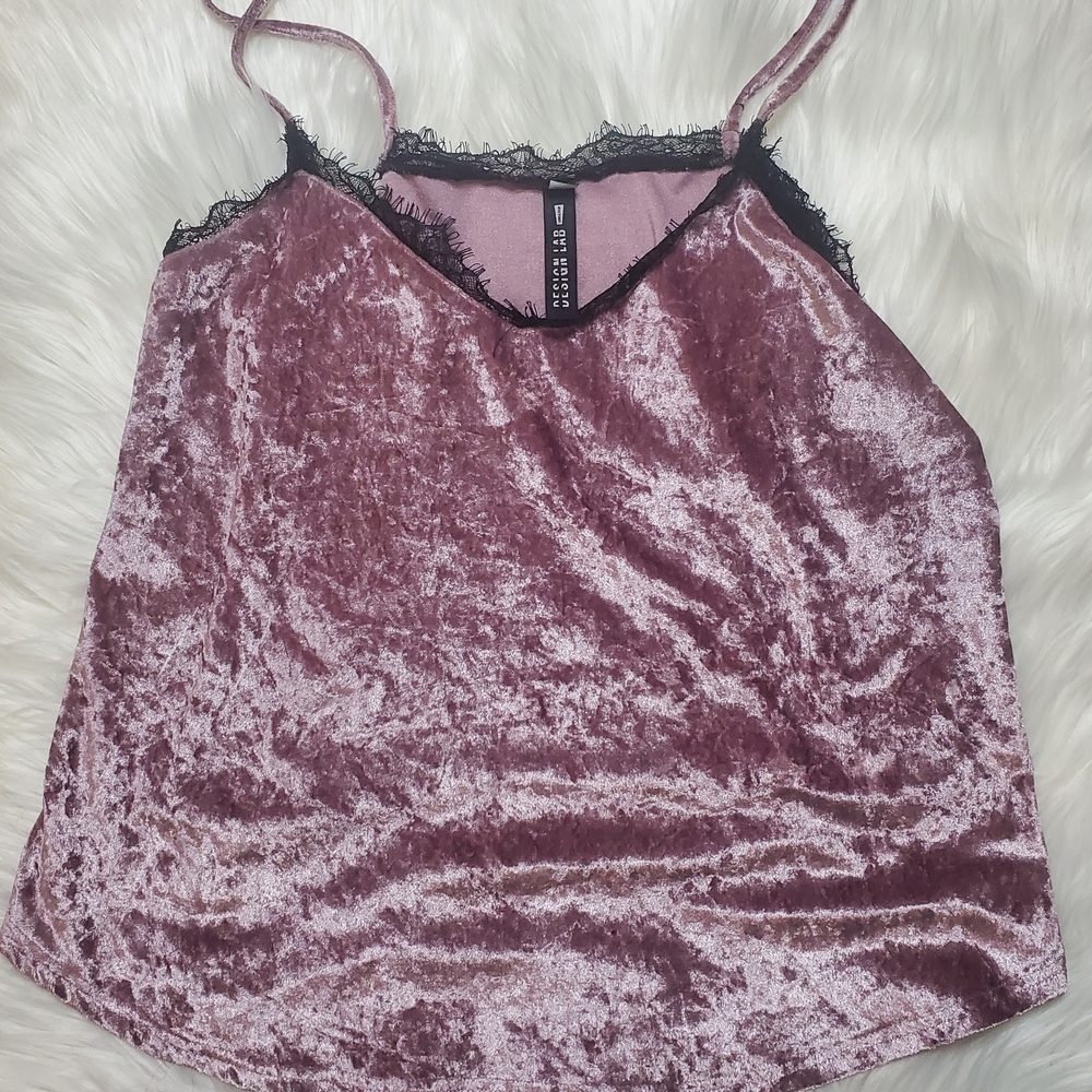 Pink Velvet Cami Top